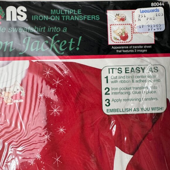 Dimensions Festive Felines Iron-On Transfer Kit Holiday Fashion 1992 Cats Kitten - Picture 4 of 8